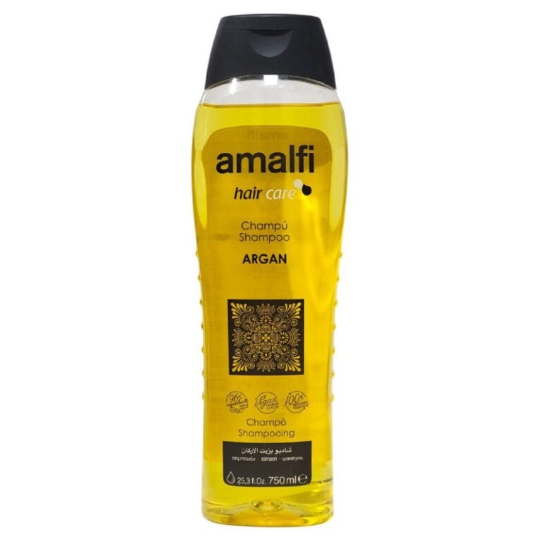 SHAMPOO PARA EL CABELLO DE ACEITE DE ARGAN NUTRITIVO Y SUAVIZANTE AMALFI 750ML