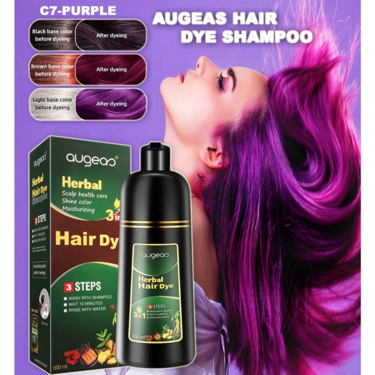 SHAMPOO TINTE PARA EL CABELLO 3 EN 1 AUGEAS HERBAL HAIR PURPLE 500ML