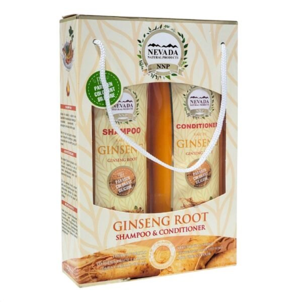SHAMPOO Y ACONDICIONADOR EN SET DE GINSENG ESTIMULANTE DEL PELO SUAVIZANTE NEVADA 420MLX2