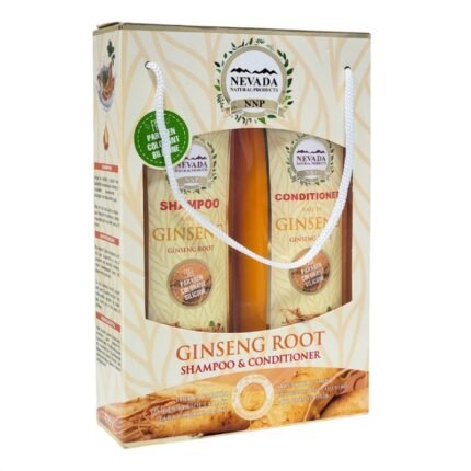 SHAMPOO Y ACONDICIONADOR EN SET DE GINSENG ESTIMULANTE DEL PELO SUAVIZANTE NEVADA 420MLX2