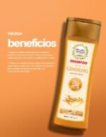 SHAMPOO Y ACONDICIONADOR EN SET DE GINSENG ESTIMULANTE DEL PELO SUAVIZANTE NEVADA 420MLX2