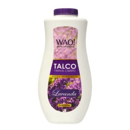 TALCO PARA EL CUERPO DE LAVANDA REFRESCANTE Y SUAVIZANTE WAO 350G