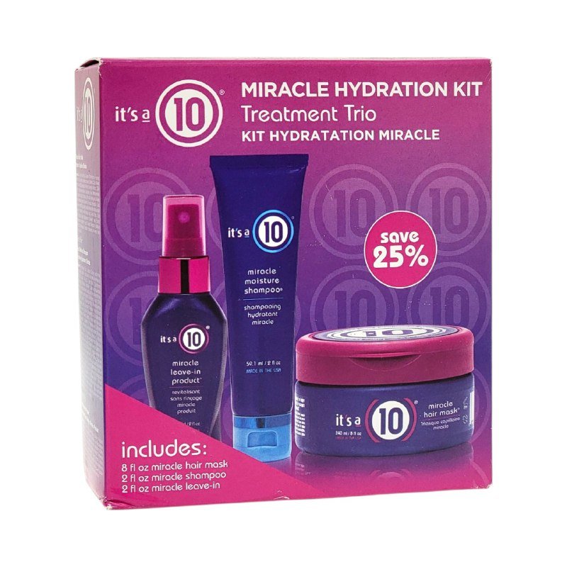 TRATAMIENTO PARA EL CABELLO EN TRIO HIDRATANTE MILAGROSO PARA PELO DAÑADO ITS A 10 TRATAMIENTO PARA EL CABELLO EN TRIO HIDRATANTE MILAGROSO PARA PELO DAÑADO ITS A 10