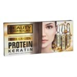 ACEITE PARA EL CABELLO EN AMPOLLAS DE KERATINA Y VITAMINAS DA ELASTICIDAD Y SUAVIZA BEAUTY 13MLX10UND