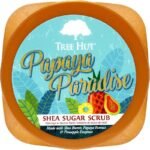 CREMA CORPORAL EXFOLIANTE DE AZUCAR SUAVIZANTE HIDRATANTE CON AROMA A PAPAYA TROPICAL THREE HUT 510G