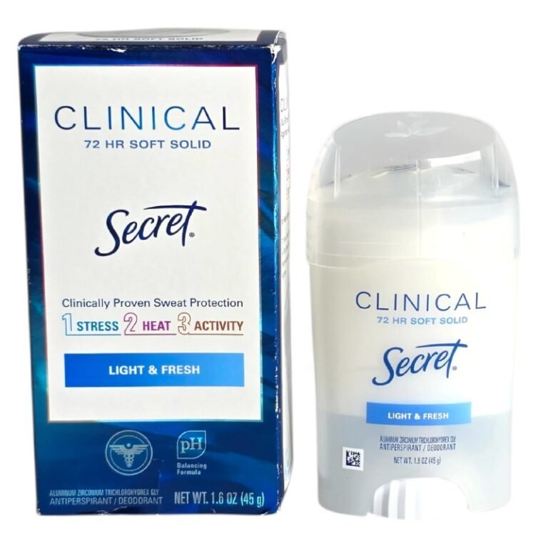 DESODORANTE EN BARRA ANTITRANSPIRANTE PARA MUJERES, SOLIDO SUAVE CLINICO DE 72H SECRET CLINICAL 45G