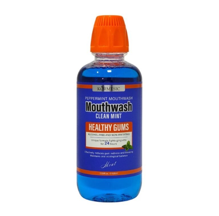 ENJUAGUE BUCAL DE MENTA QUE LIMPIA Y DEJA SANAS LAS ENCIAS, SIN ALCOHOL DURANTE 24H KORMESIC 520ML (DUPE THERABREATH)
