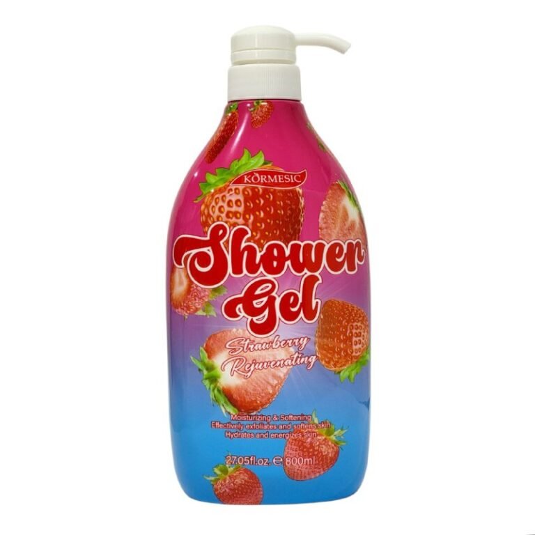 GEL DE DUCHA DE FRESA REJUVENECEDORA, HIDRATANTE Y SUAVIZANTE KORMESIC 800ML