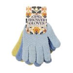 GUANTES PARA DUCHA DE MALLA PARA EL EXFOLIANTE EN PAQUETE DE 3UND 3PK SHOWER GLOVES