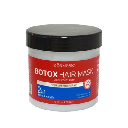 MASCARA PARA EL CABELLO DE BOTOX MMULTIEFECTO 2 EN 1 BOTOX Y KERATINA QUE NUTRE, REPARA E HIDRATA KORMESIC 500ML
