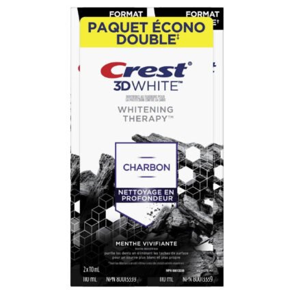 PASTA DE DIENTES TERAPIA BLANQUEADORA PROFUNDA CON FLUOR DE CARBON SABOR MENTA CREST 100MLX2UDD