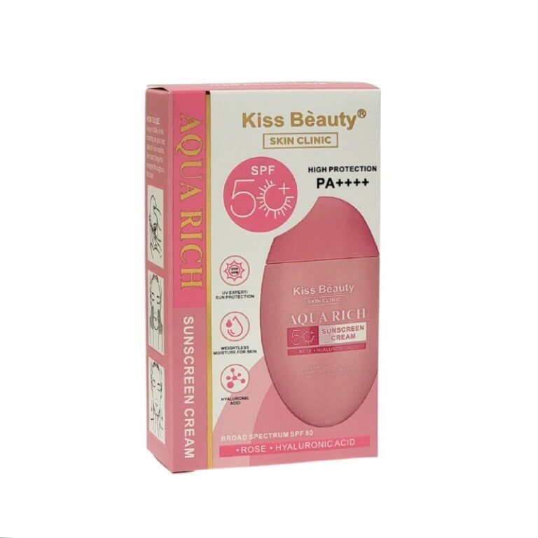 PROTECTOR SOLAR DE ALTA PROTECCION SPF50 DE EXTRACTO DE ROSA Y ACIDO HIALURONICO KISS BEAUTY 50ML DUPE DE AVENE