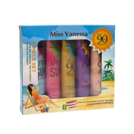 PROTECTOR SOLAR EN SET DE 5 PIEZAS QUE PROTEGEN, CALMAN E HIDRATAN FPS90 MISS VANESSA 30GX5UND