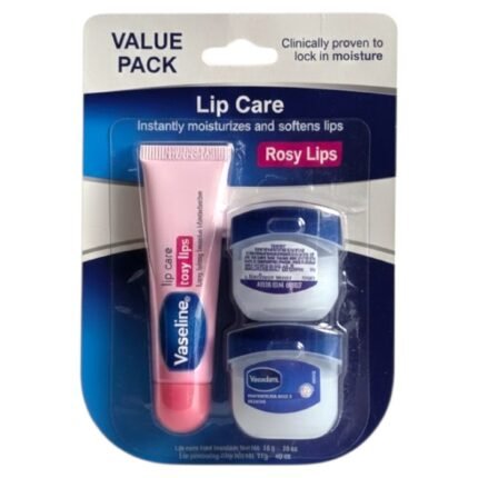 SET DE CUIDADO LABIAL VASELINA QUE HIDRATA Y SUAVIZA LOS LABIOS, BALSAMO LABIAL 11G, VASELINA LABIAL 10GX2