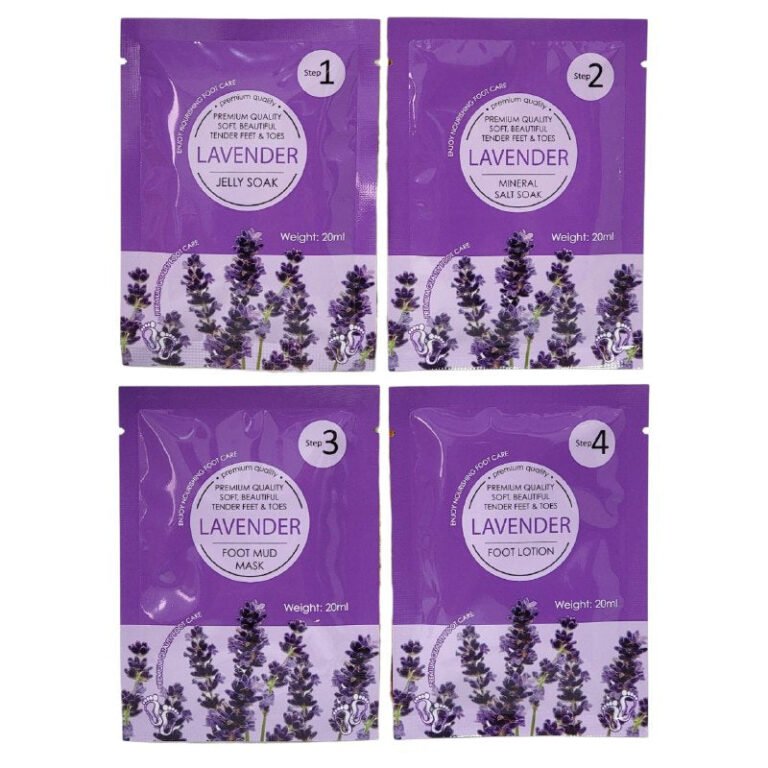 SET DE CUIDADO PARA PIES 4 EN 1 CON ESENCIA DE LAVANDA PEDICURA SUAVIZANTE