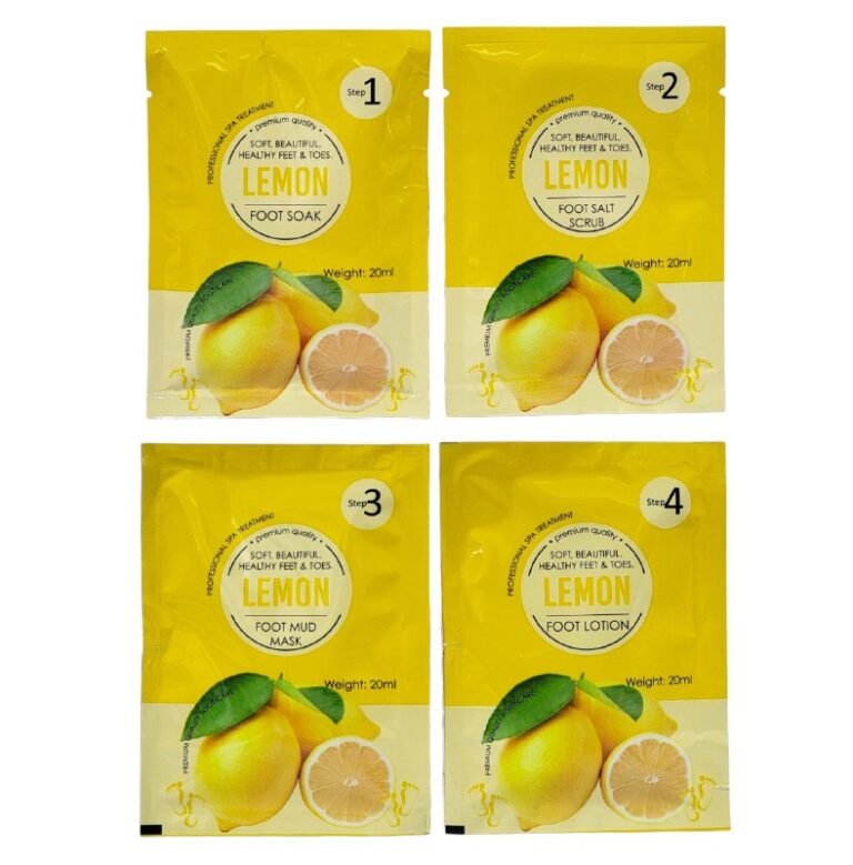 SET DE CUIDADO PARA PIES 4 EN 1 CON ESENCIA DE LIMON PEDICURA SUAVIZANTE