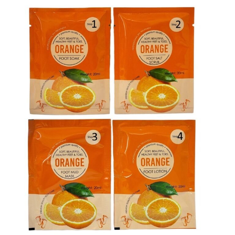 SET DE CUIDADO PARA PIES 4 EN 1 CON ESENCIA DE NARANJA PEDICURA SUAVIZANTE