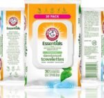 TOALLITAS HUMEDAS FACIALES CON BICARBONATO DE SODIO Y SENSACION DE SIMPLE FRESCA, TOALLITAS DESODORANTE QUE LIMPIAN, REFRESCAN ARM & HAMMER 30UND