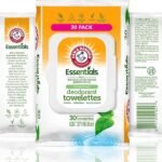 TOALLITAS HUMEDAS FACIALES CON BICARBONATO DE SODIO Y SENSACION DE SIMPLE FRESCA, TOALLITAS DESODORANTE QUE LIMPIAN, REFRESCAN ARM & HAMMER 30UND