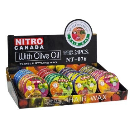 CERA PARA EL CABELLO CON ACEITE DE OLIVA FIJACION FLEXIBLE BRILLANTE HIDRATANTE NITRO CANADA 150G, 8 ESTILOS