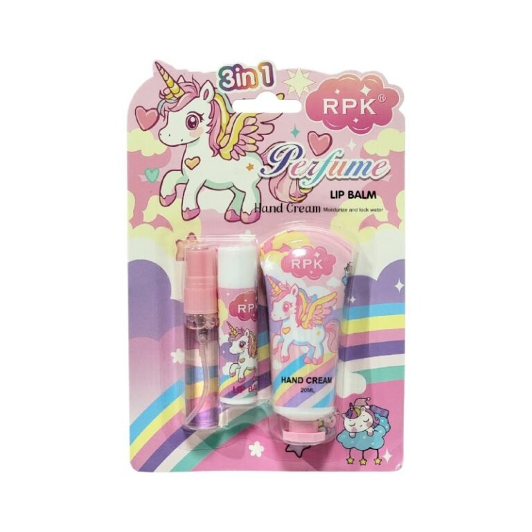 CREMA CORPORAL PARA MANOS EN SET CON PERFUME Y BALSAMO LABIAL RPK