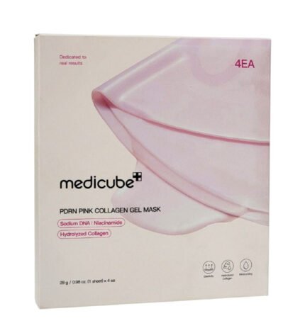 MASCARILLA FACIAL DE GEL DE COLAGENO ROSA CON PDRN REJUVENECEDORA, REGENERAN LA PIEL Y MEJORA LA TEXTURA MEDICUBE 4UDN