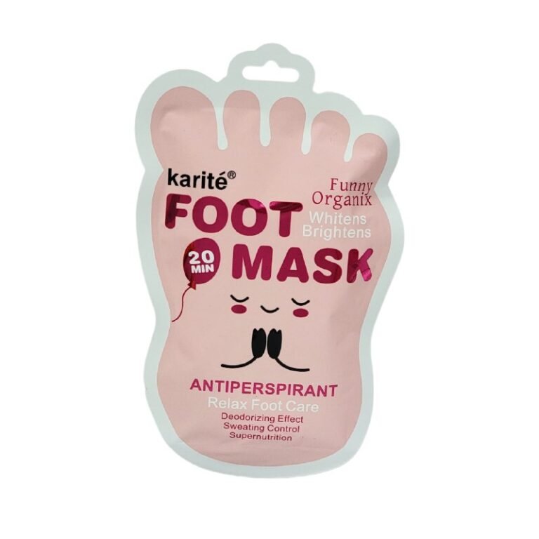 MASCARILLA PARA PIES ORGANICA QUE BLANQUEA E ILUMINA, ANTITRANSPIRANTE Y DESODORANTE LOS PIES KARITE 1 PAR