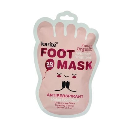 MASCARILLA PARA PIES ORGANICA QUE BLANQUEA E ILUMINA, ANTITRANSPIRANTE Y DESODORANTE LOS PIES KARITE 1 PAR