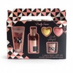 SET DE CUIDADO CORPORAL DE BAÑO DE VAINILLA Y MANDARINA, GEL DE DUCHA 125ML, CREMA CORPORAL 70ML, BOMBAS DE BAÑO 2, CANDELA AROMATICA BODY SENSE