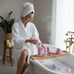 SET DE CUIDADO CORPORAL DE BAÑO, EXFOLIANTE 150ML, LIMPIADOR FACIAL 110ML, GEL DE DUCHA 490ML, TOALLA MANO, BOMBA ESPUMA BODY SENSE