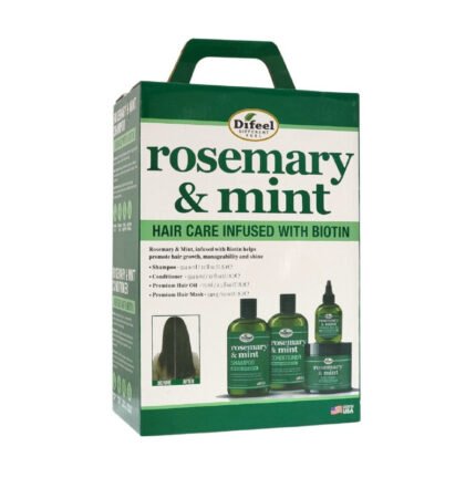 SET DE CUIDADO DEL CABELLO DE ROMERO Y MENTA CRECEPELO DE 4 PIEZAS DIFEEL