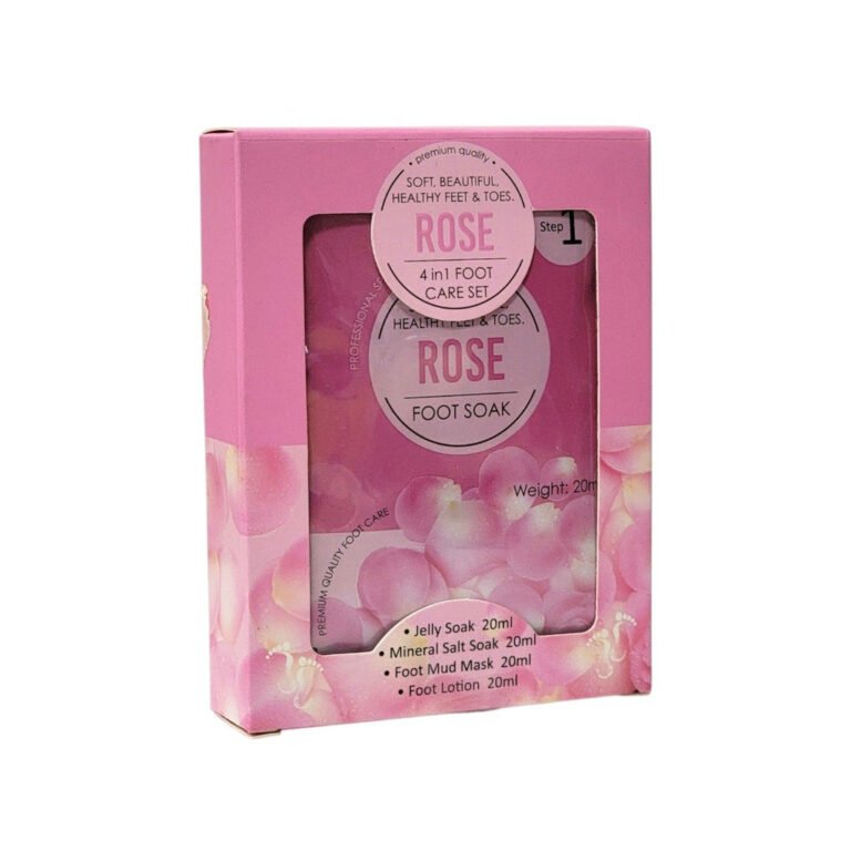 SET DE CUIDADO PARA PIES 4 EN 1 CON ESENCIA DE ROSA
