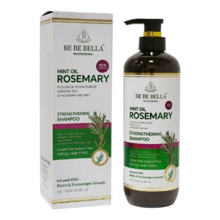 SHAMPOO PARA EL CABELLO FORTALECEDOR DE ROMERO Y MENTA, QUE LIMPIAN Y DEJAN SUAVE EL PELO BE BE BELLA 750ML