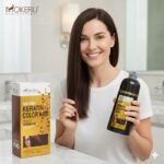 SHAMPOO TINTE PARA EL CABELLO CON KERATINA CUBRE CANAS DARK BROWN 02 MOKERU 500ML
