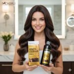 SHAMPOO TINTE PARA EL CABELLO CON KERATINA CUBRE CANAS DARK COFFEE 25 MOKERU 500ML