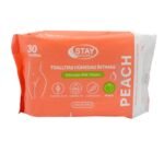 TOALLITAS HUMEDAS INTIMAS DE MELOCOTON, QUE LIMPIAN, DAN FRESCURA Y SUAVIDAD STAY BEAUTIFUL 30UND
