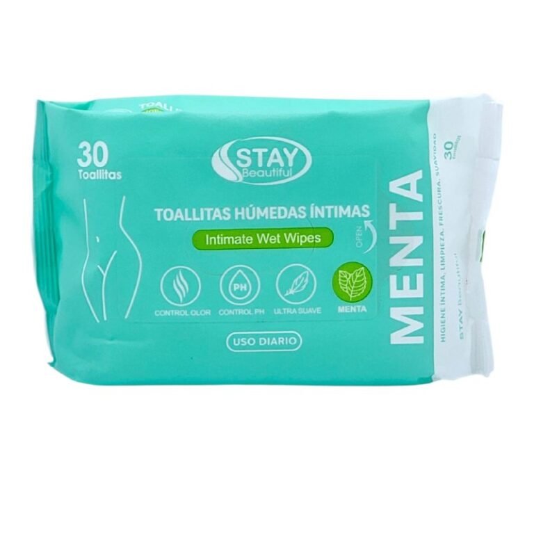 TOALLITAS HUMEDAS INTIMAS DE MENTA, QUE LIMPIAN, DAN FRESCURA Y SUAVIDAD STAY BEAUTIFUL 30UND
