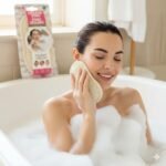 ESPONJA EXFOLIANTE CON FIBRAS VEGETALES DE TEXTURA RUGOSA IDEAL BATH 10X20CM