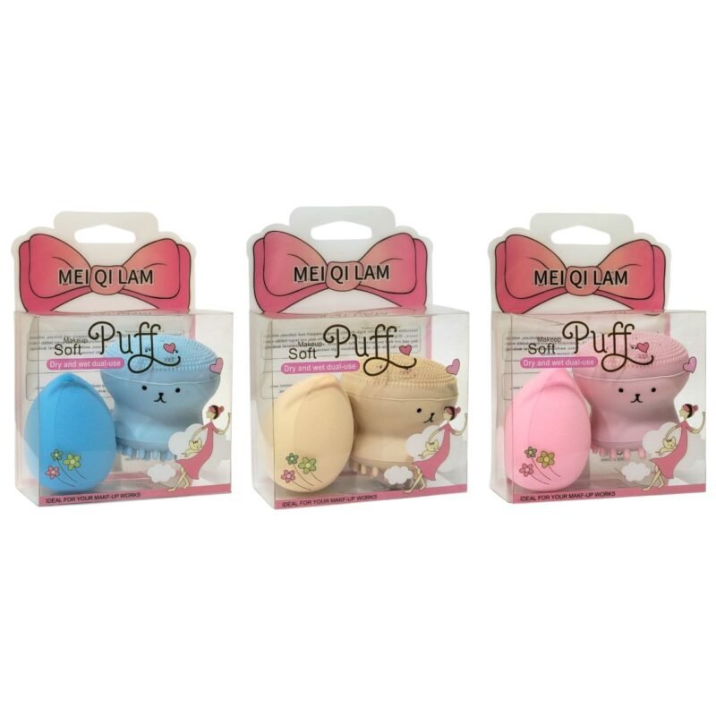 SET DE MAQUILLAJE Y CUIDADO FACIAL 2PCS SOFT PUFF