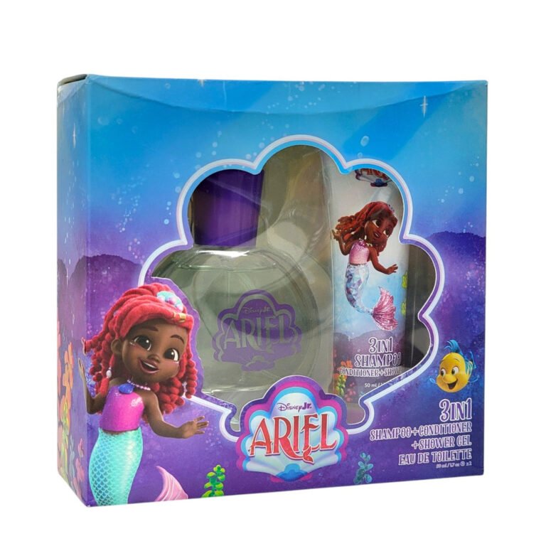 SET DE SHAMPOO 3 EN 1 Y PERFUME DE NIÑA LA SIRENITA ARIEL EDT 50ML X 2PCS (M)