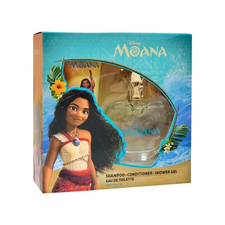 SET DE SHAMPOO 3 EN 1 Y PERFUME DE NIÑA PRINCESA MOANA EDT 50ML X 2PCS (M)