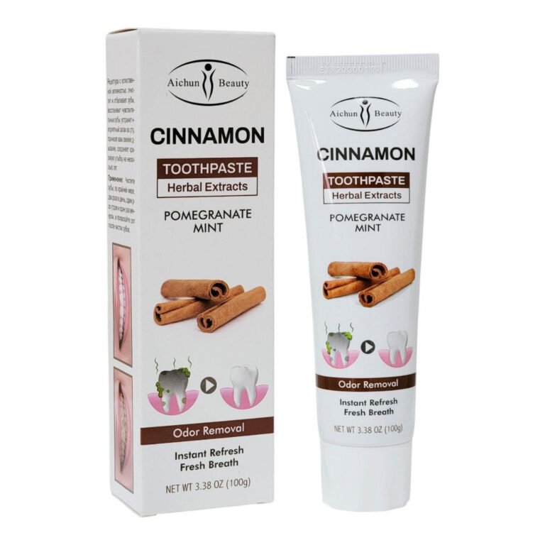 PASTA DENTAL BLANQUEADORA CON EXTRACTO DE CANELA, GRANADA Y MENTA AICHUN BEAUTY 100G