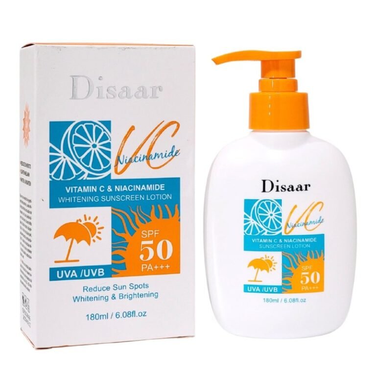 PROTECTOR SOLAR BLANQUEADOR SPF 50 DE VITAMINA C Y NIACINAMIDA DISAAR 180ML