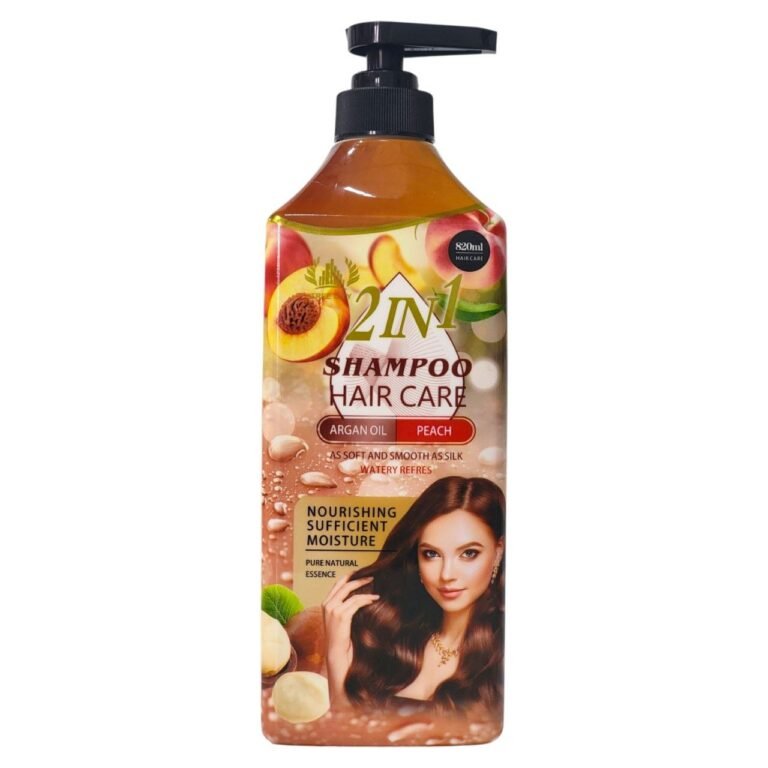 SHAMPOO 2 EN 1 CON ACEITE DE ARGAN Y ESENCIA DE DURAZNO TREE CITY 820ML