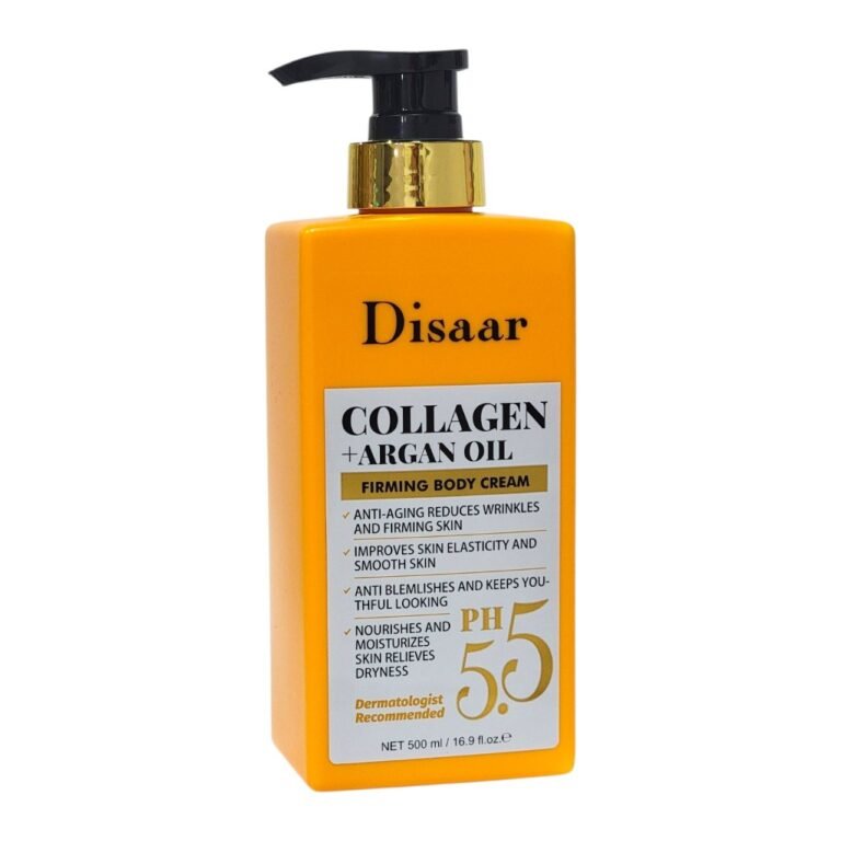 CREMA CORPORAL REAFIRMANTE Y ANTIEDAD CON COLAGENO Y ACEITE DE ARGAN DISAAR 500ML