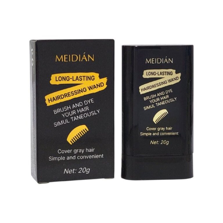 BARRA PARA EL CABELLO RETOCADOR DE RAICES Y CANAS CON CEPILLO COLOR CAFE MEIDIAN 20G