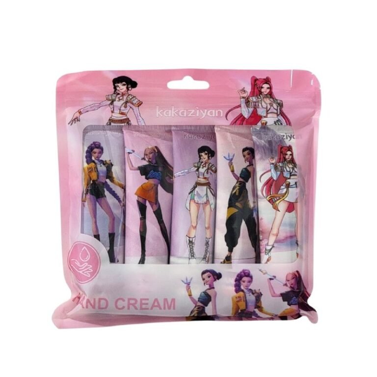 CREMA PARA MANOS EN SET DE LAS GUERRERAS DEL KPOP HIDRATANTE Y CON AROMA KAKAZIYAN 30GX5UND