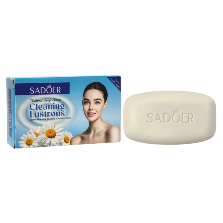 JABON FACIAL EN BARRA DE EXTRACTO DE MANZANILLA Y LECHE LIMPIA E ILUMINA LA PIEL SADOER 100G