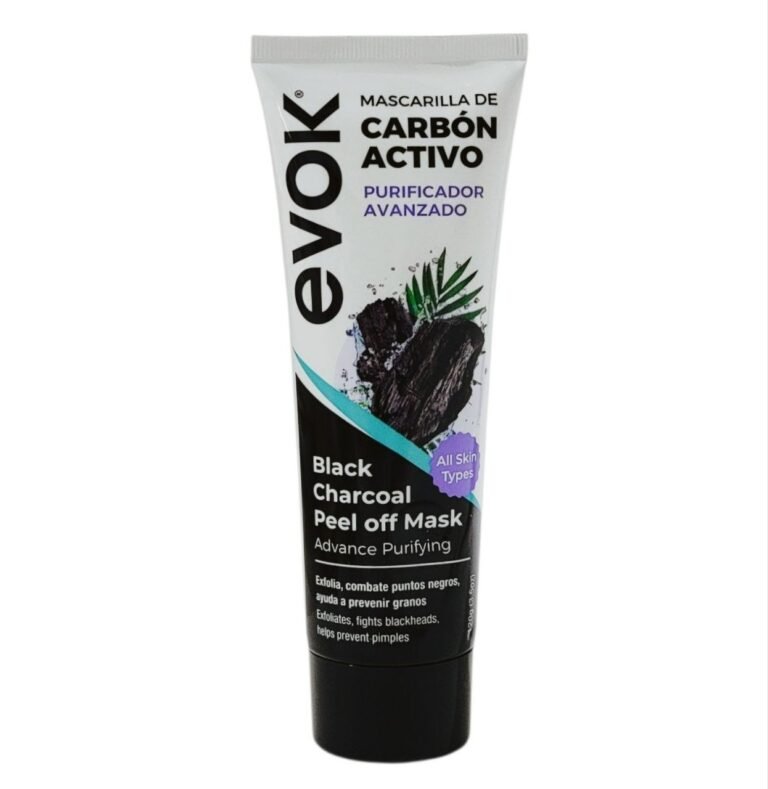 MASCARILLA FACIAL DE CARBON ACTIVADO PURIFICADORA EXFOLIANTE EVOK 120G