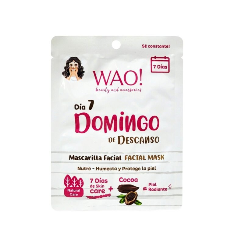 MASCARILLA FACIAL DIA 7 DOMINGO DE DESCANSO DE COCO NUTRITIVA WAO! 25G
